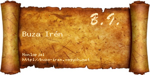 Buza Irén névjegykártya